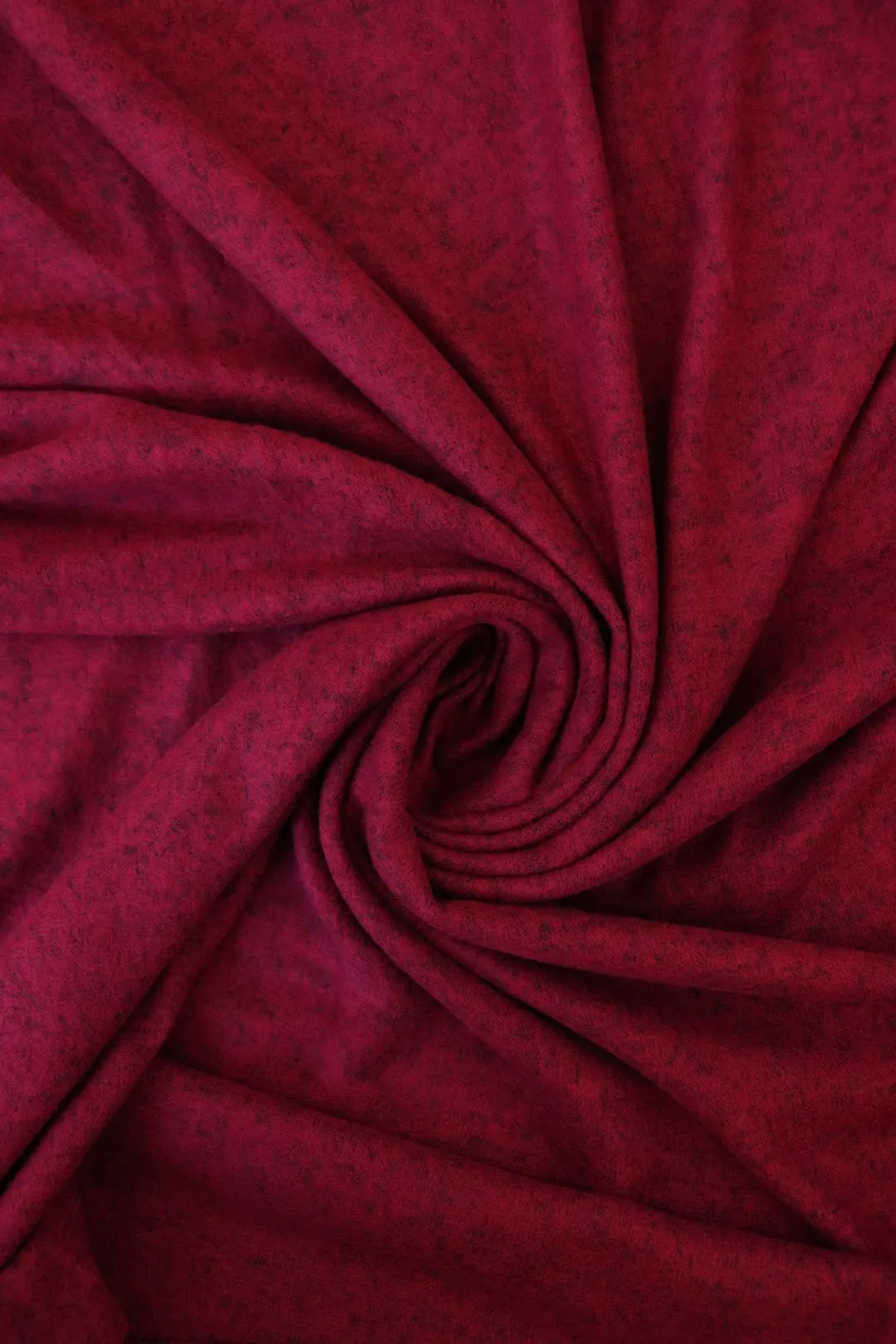 2YD 32IN REMNANT; Dark Ruby Sibley Brushed Sweater Knit