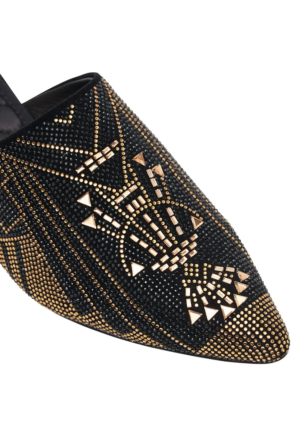 AZTEC CRYSTAL SLIPPER LUXE BLACK