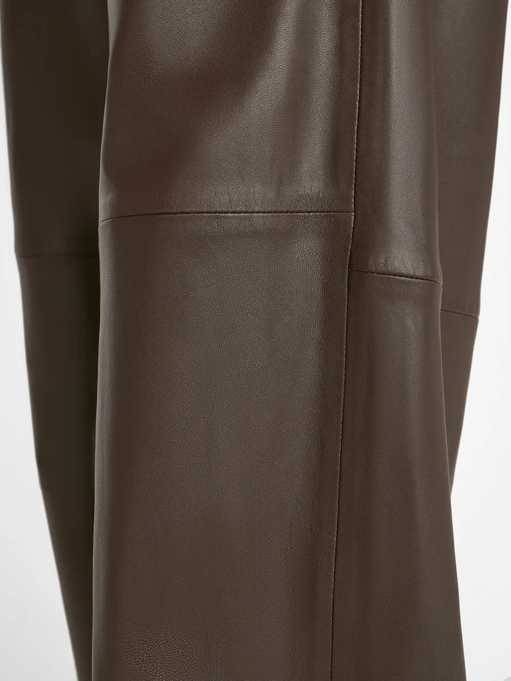 Baggy Leather Trouser -- Chocolate Brown