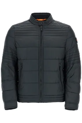 BLACK HIGH COLLAR DOWN JACKET REGULAR FIT