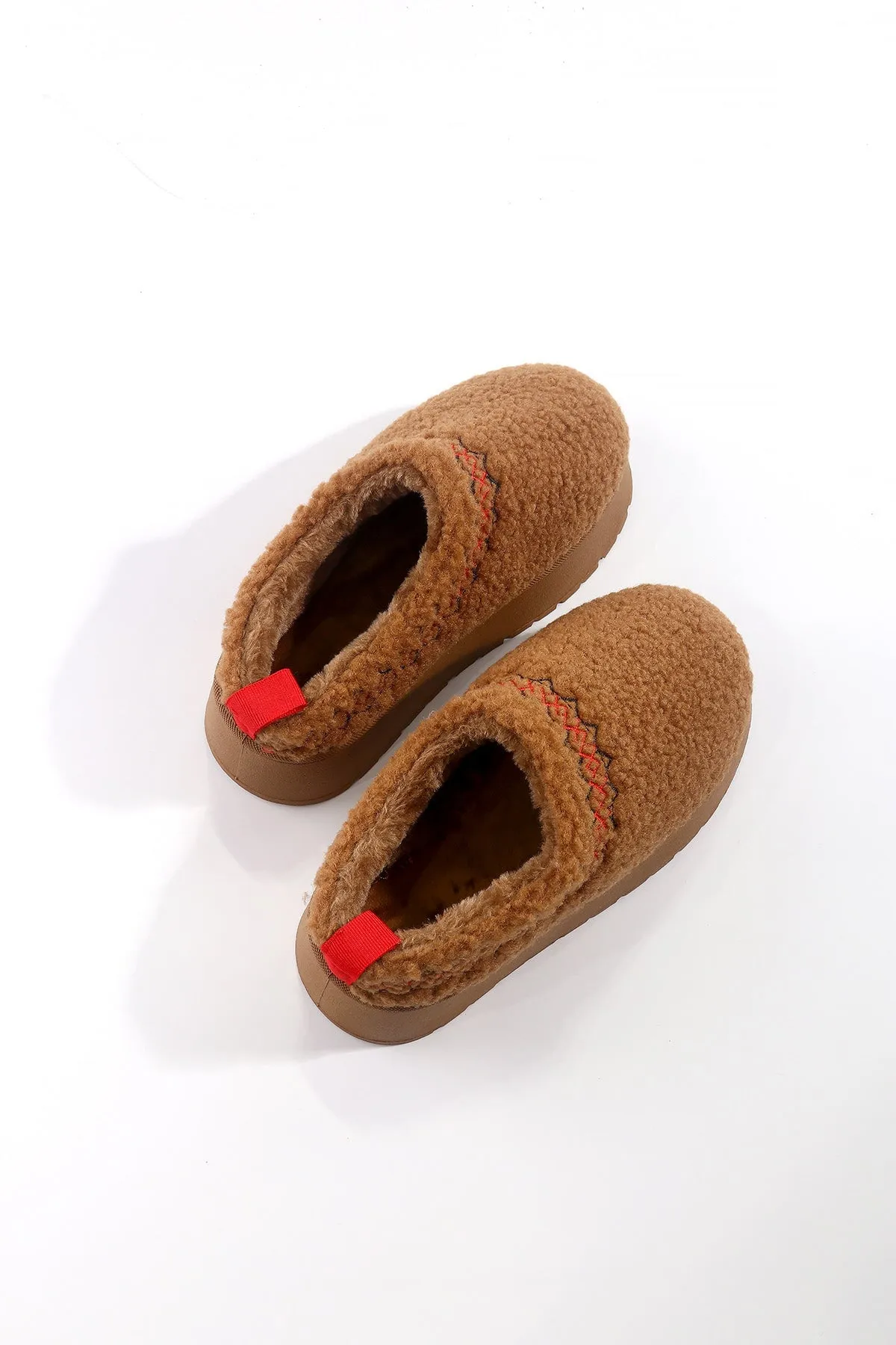 Brown Borg Platform Slippers