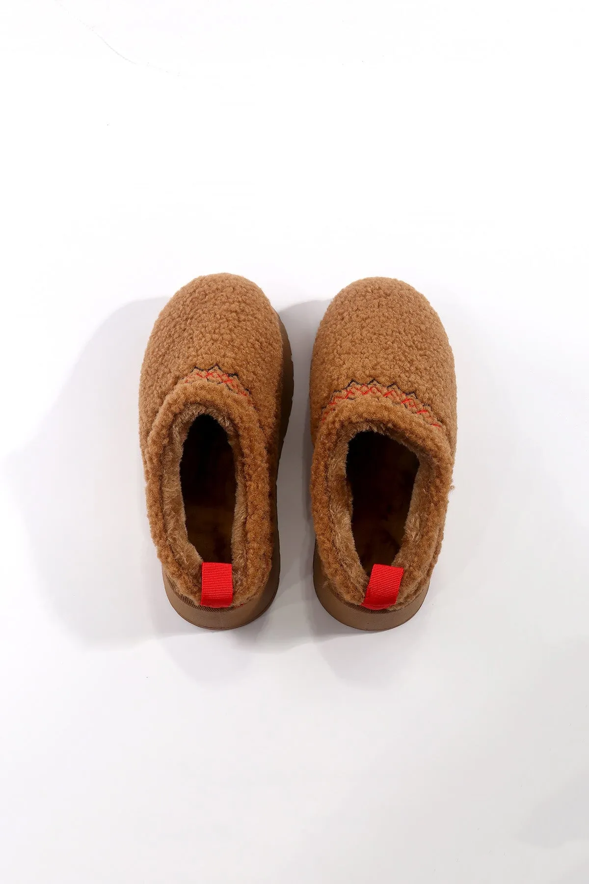 Brown Borg Platform Slippers