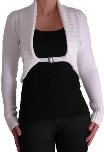 Chiara Scoop Neck Buckle Knitted Cardigan