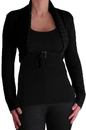 Chiara Scoop Neck Buckle Knitted Cardigan