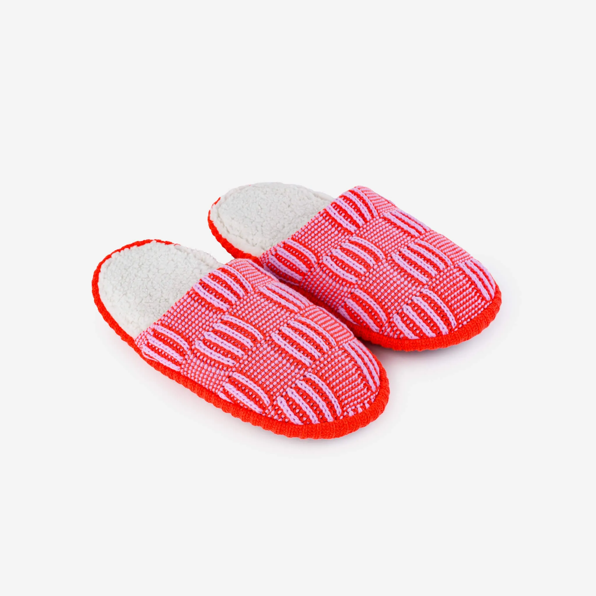 Chunky Checkerboard Slide Slippers