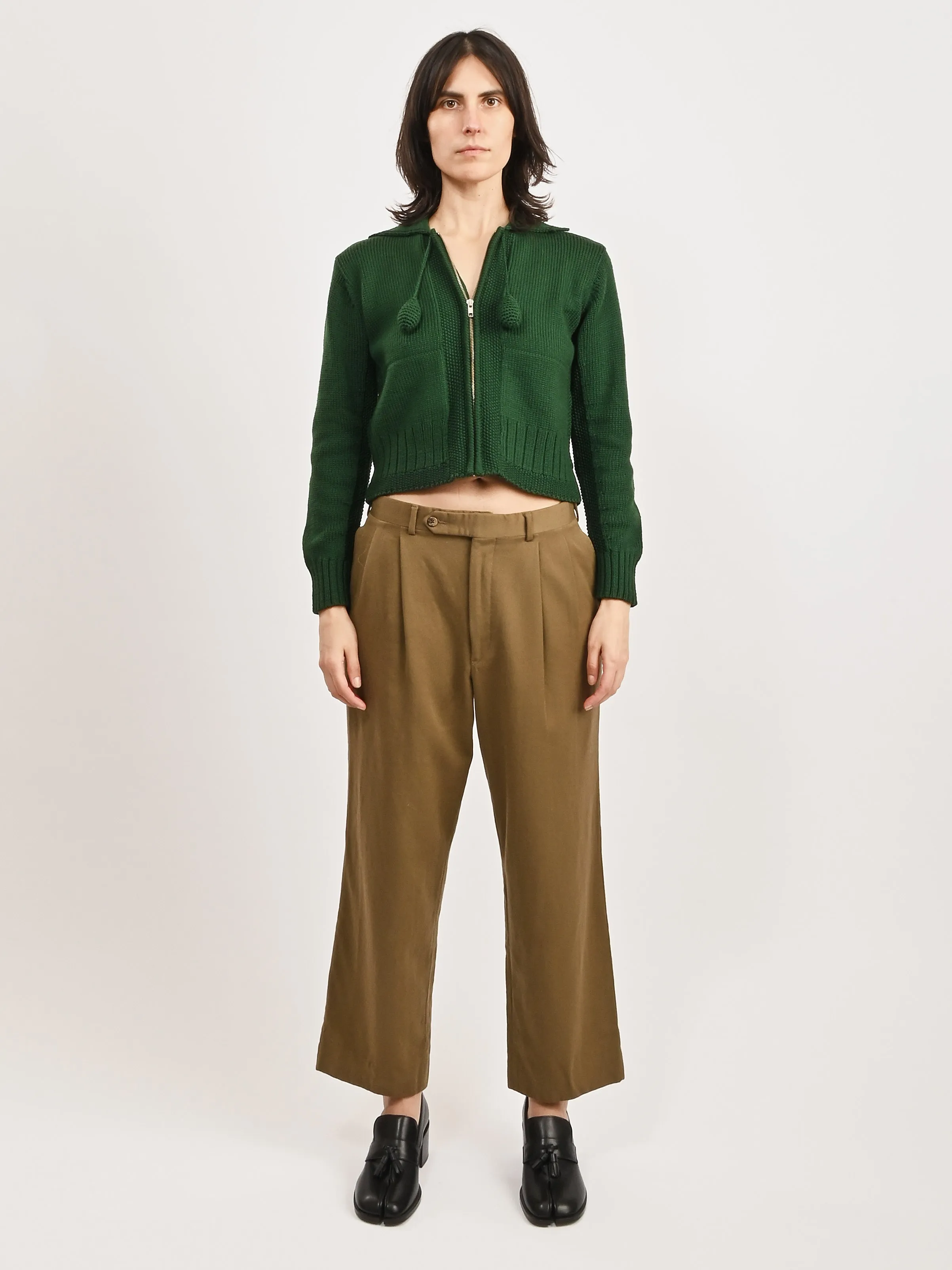 Cropped Ochre Trousers