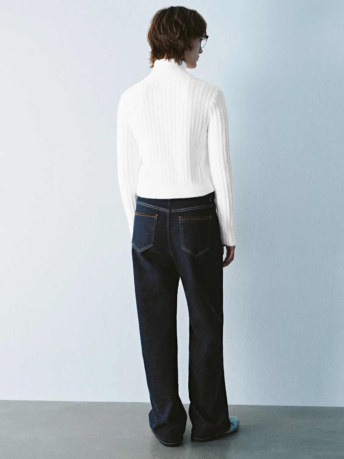 Cropped Rib Knitted Cardigans