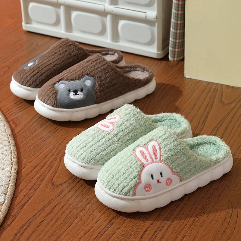 Cute Rabbit Plush Fleece Slippers