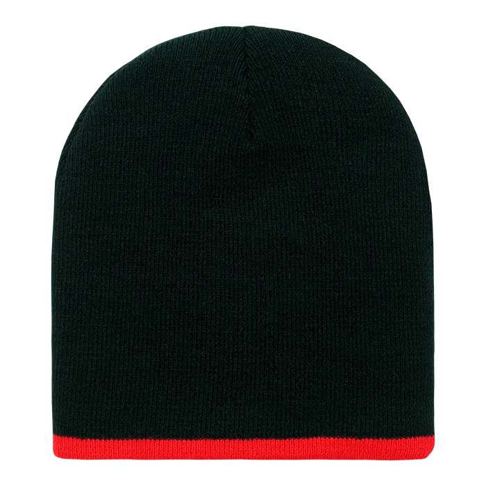 Decky 8007 - Acrylic Striped Short Beanie, Knit Cap