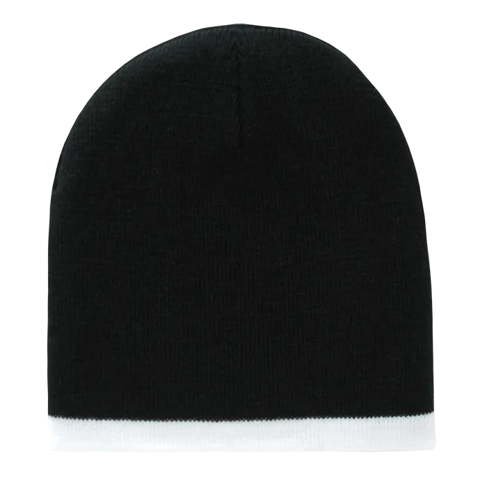 Decky 8007 - Acrylic Striped Short Beanie, Knit Cap