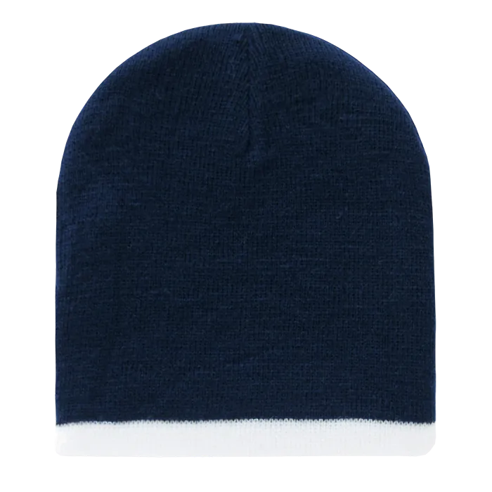 Decky 8007 - Acrylic Striped Short Beanie, Knit Cap