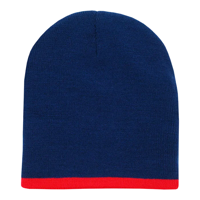 Decky 8007 - Acrylic Striped Short Beanie, Knit Cap