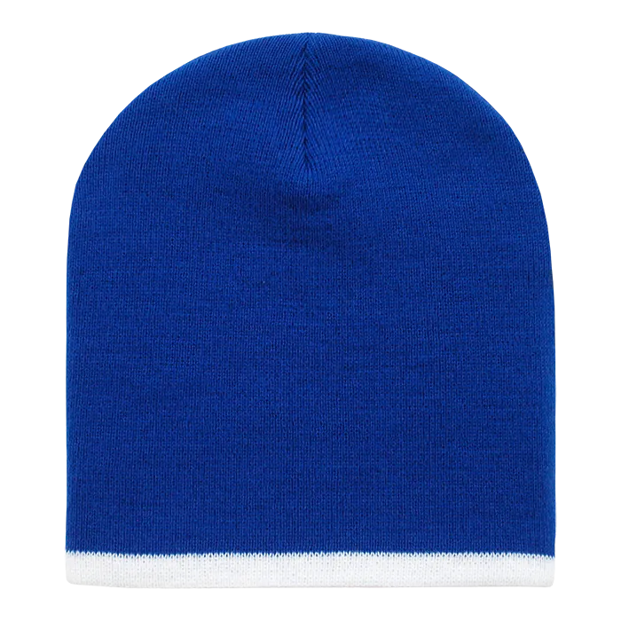 Decky 8007 - Acrylic Striped Short Beanie, Knit Cap