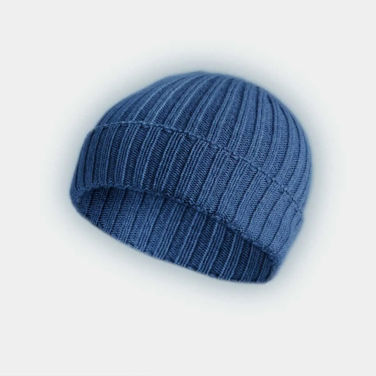 Denim Blue Cashmere Beanie