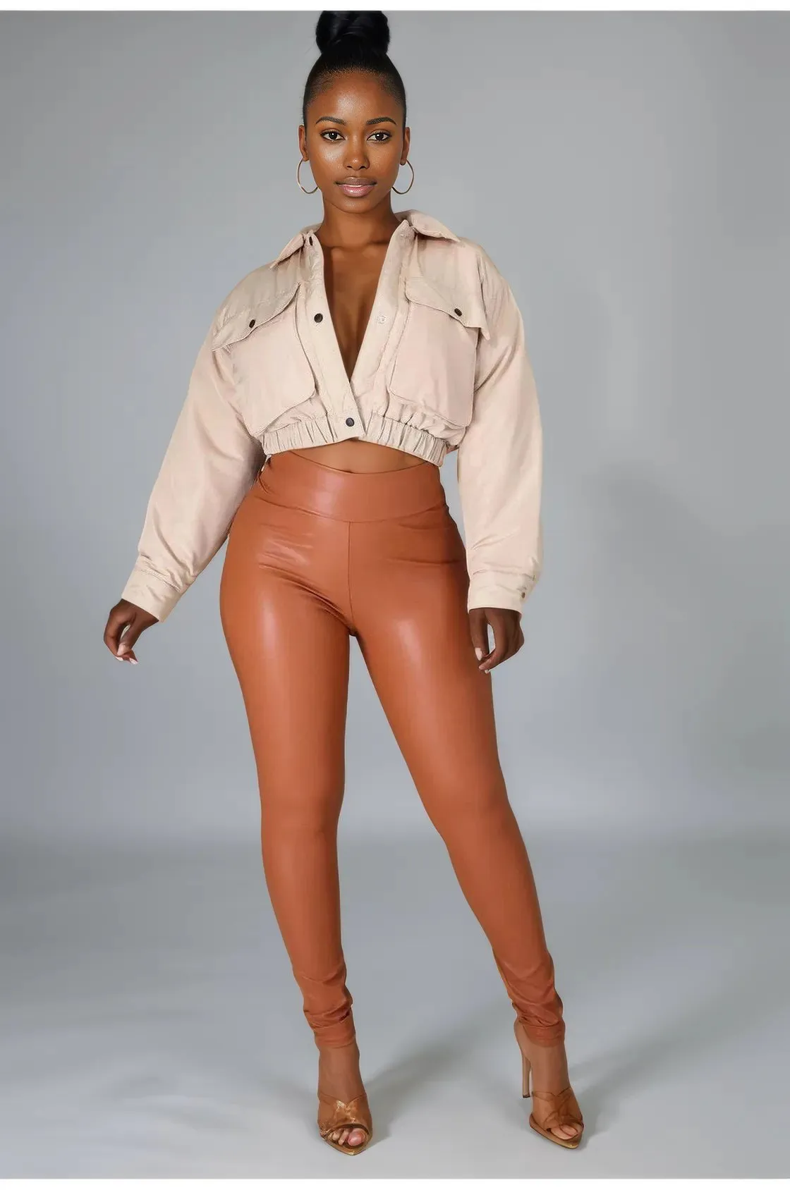 Faux Leather Stretch Pants