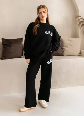 Gym King Restore Knitted Crew Tracksuit - Black