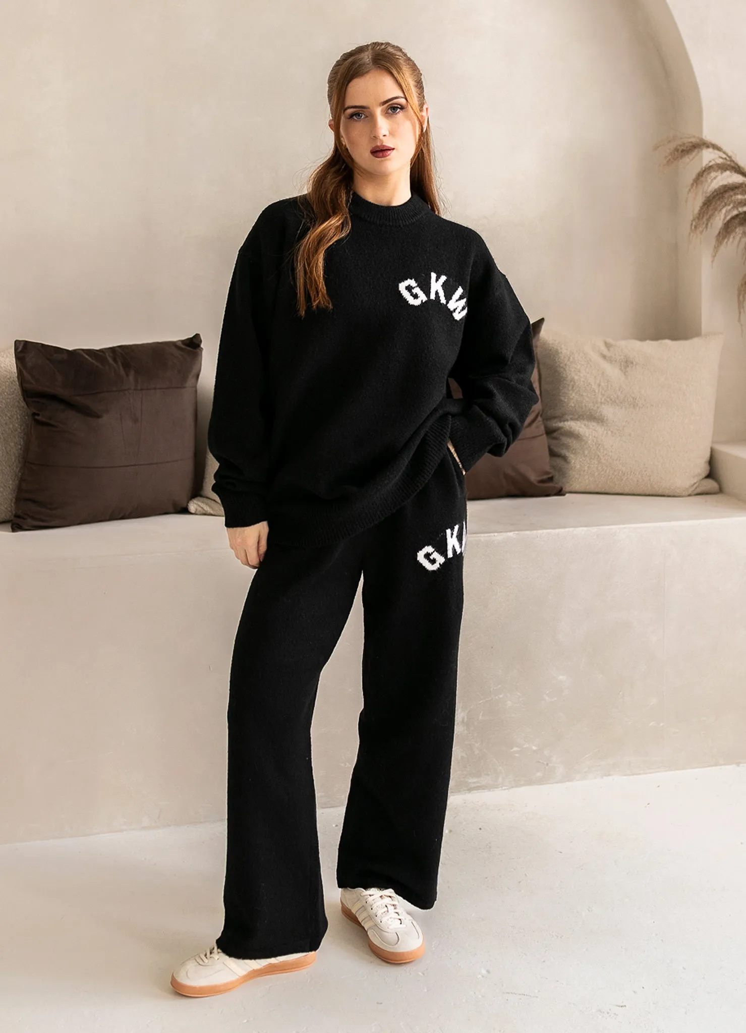 Gym King Restore Knitted Crew Tracksuit - Black