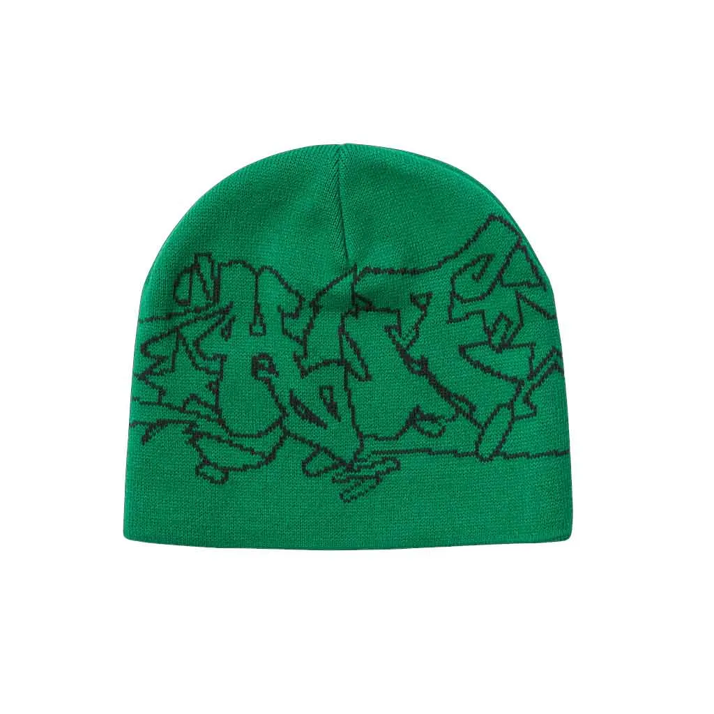 Huf Outlines Skull Beanie - Green