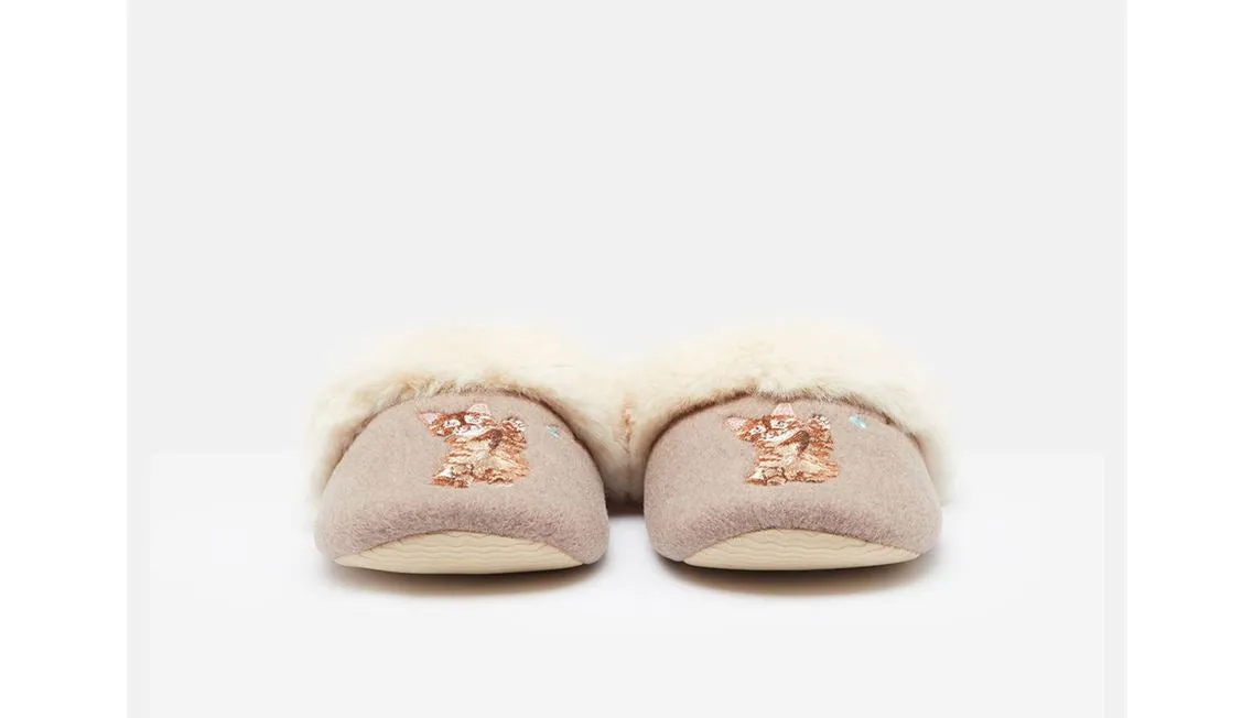 Joules Womens Slippet Luxe Slip On Character Slippers