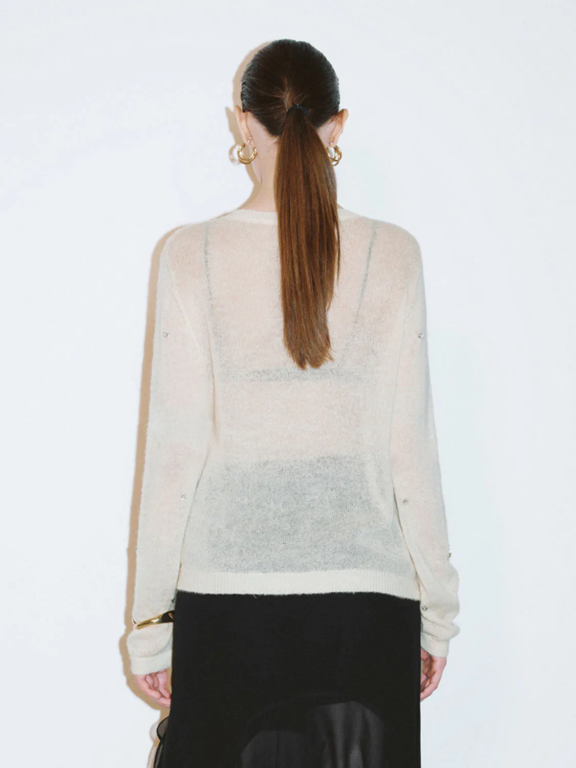 Knitted See-Through Cardigans