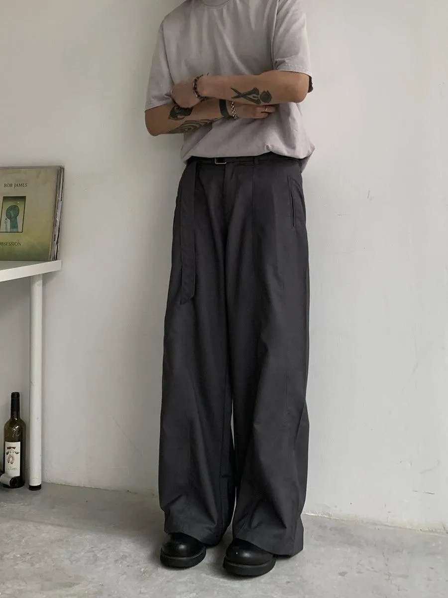 Knot Belt Strap Slouchy Trousers