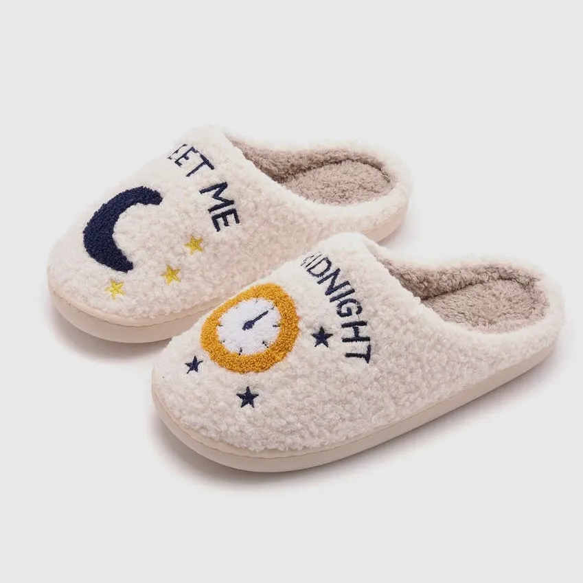 MEET ME AT MIDNIGHT FLEECE SLIPPERS