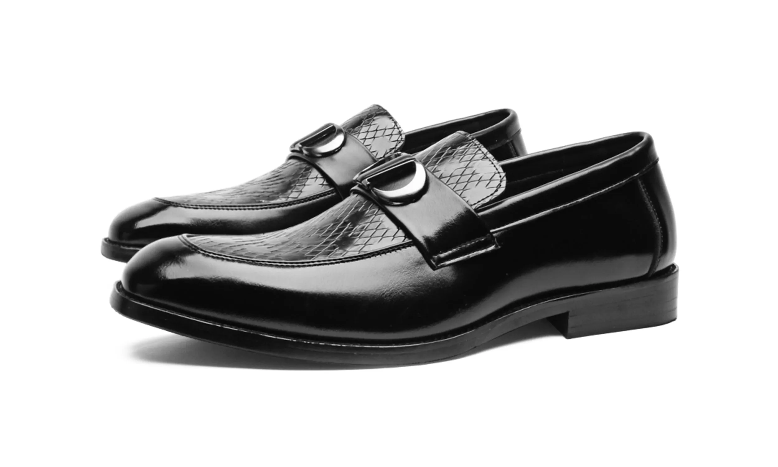 Men's Quilted Embossed Leather Loafers