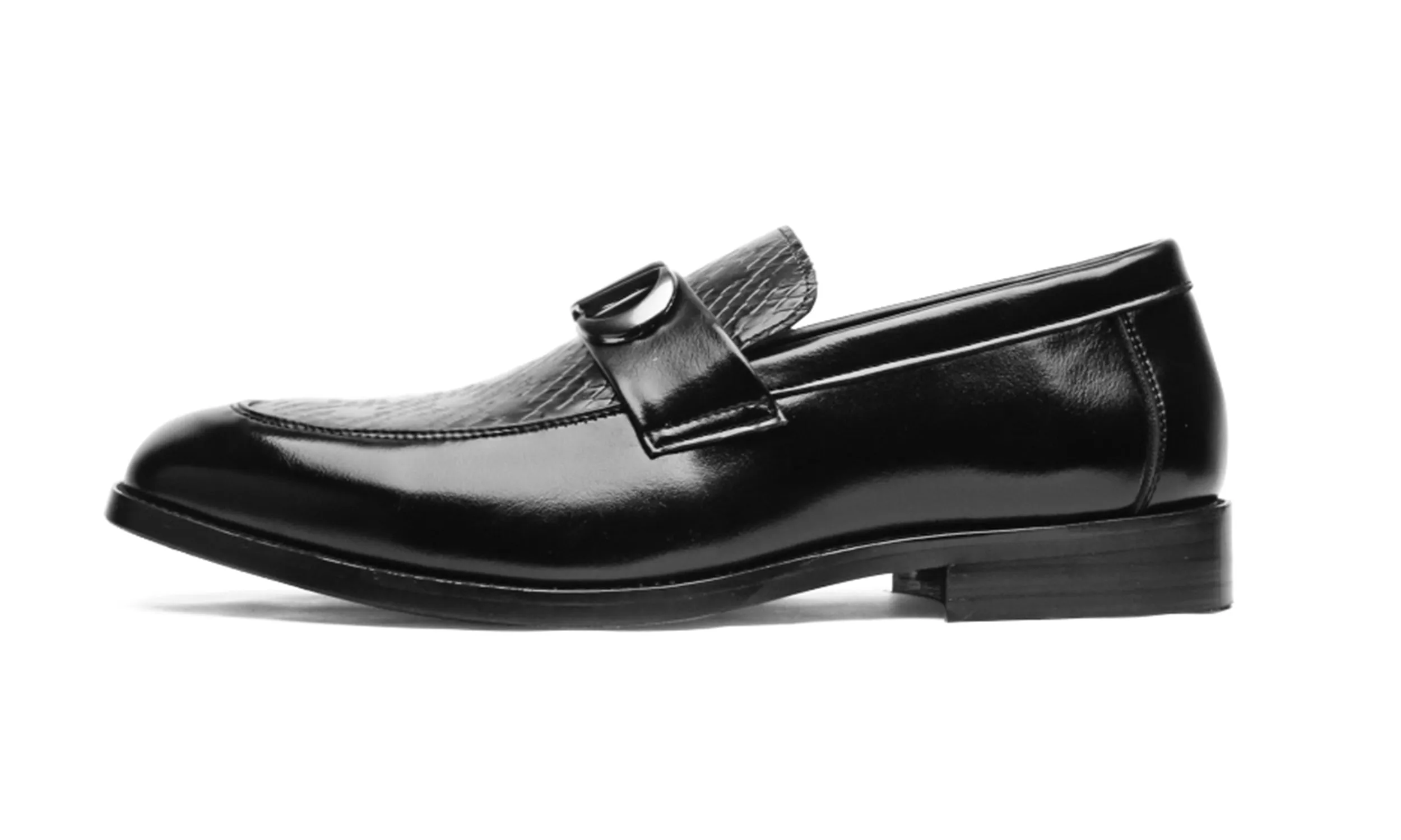 Men's Quilted Embossed Leather Loafers