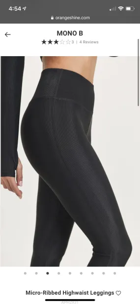 Micro ribbed leggings