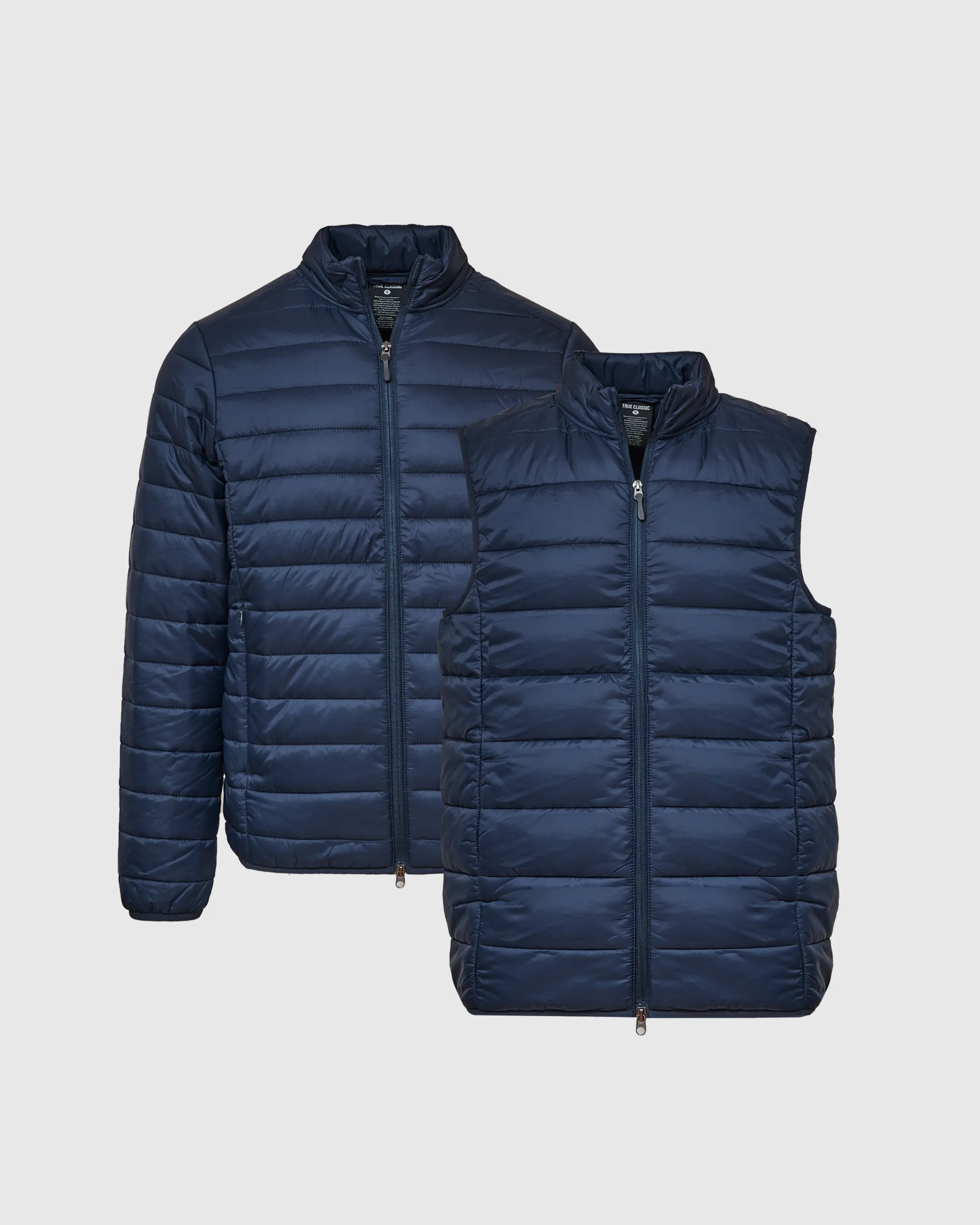 Navy Puffer Jacket and Vest 2-Pack