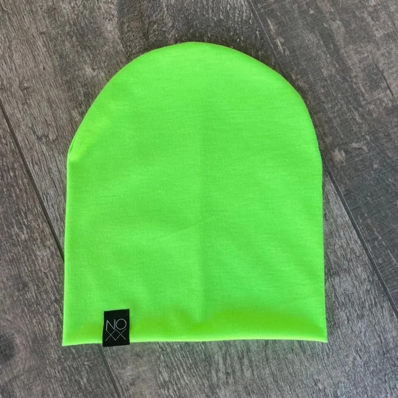 Neon Green | Jersey Knit Beanie