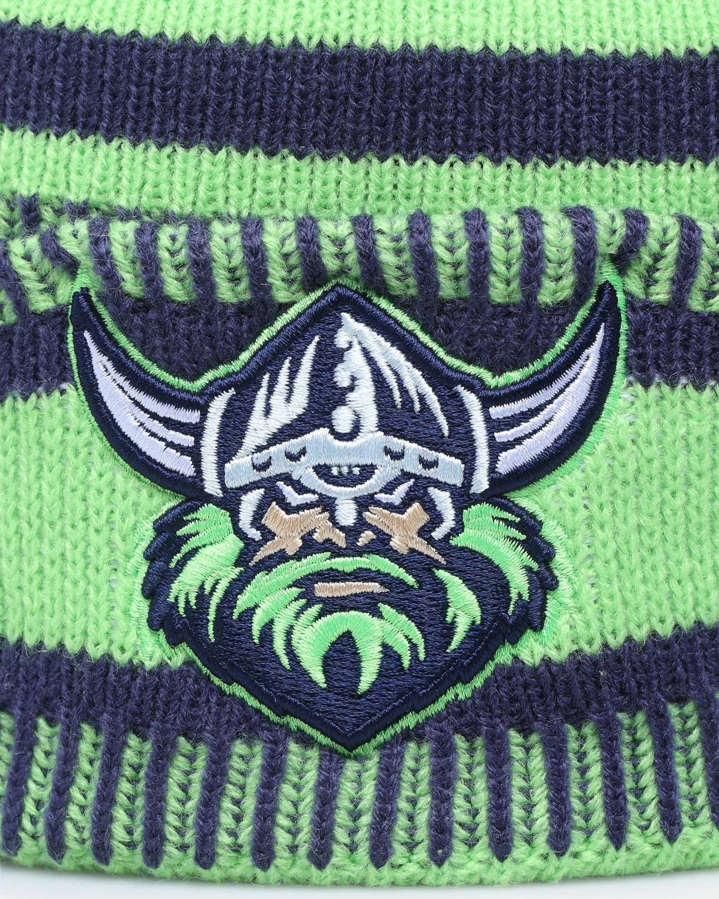 New Era Canberra Raiders NRL Kick Off 2022 Pom Wordmark Beanie Bright Green