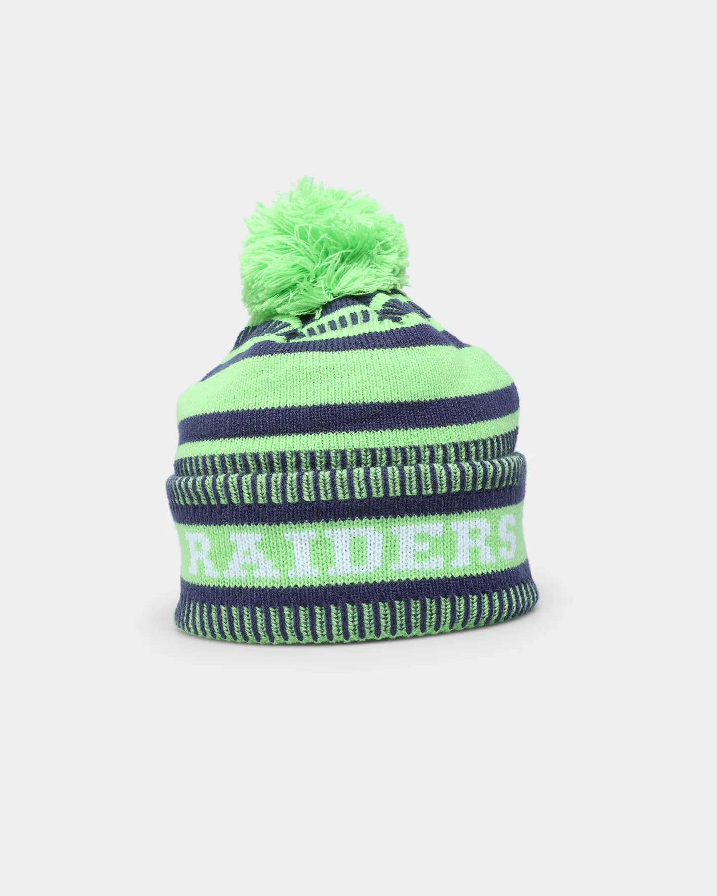 New Era Canberra Raiders NRL Kick Off 2022 Pom Wordmark Beanie Bright Green