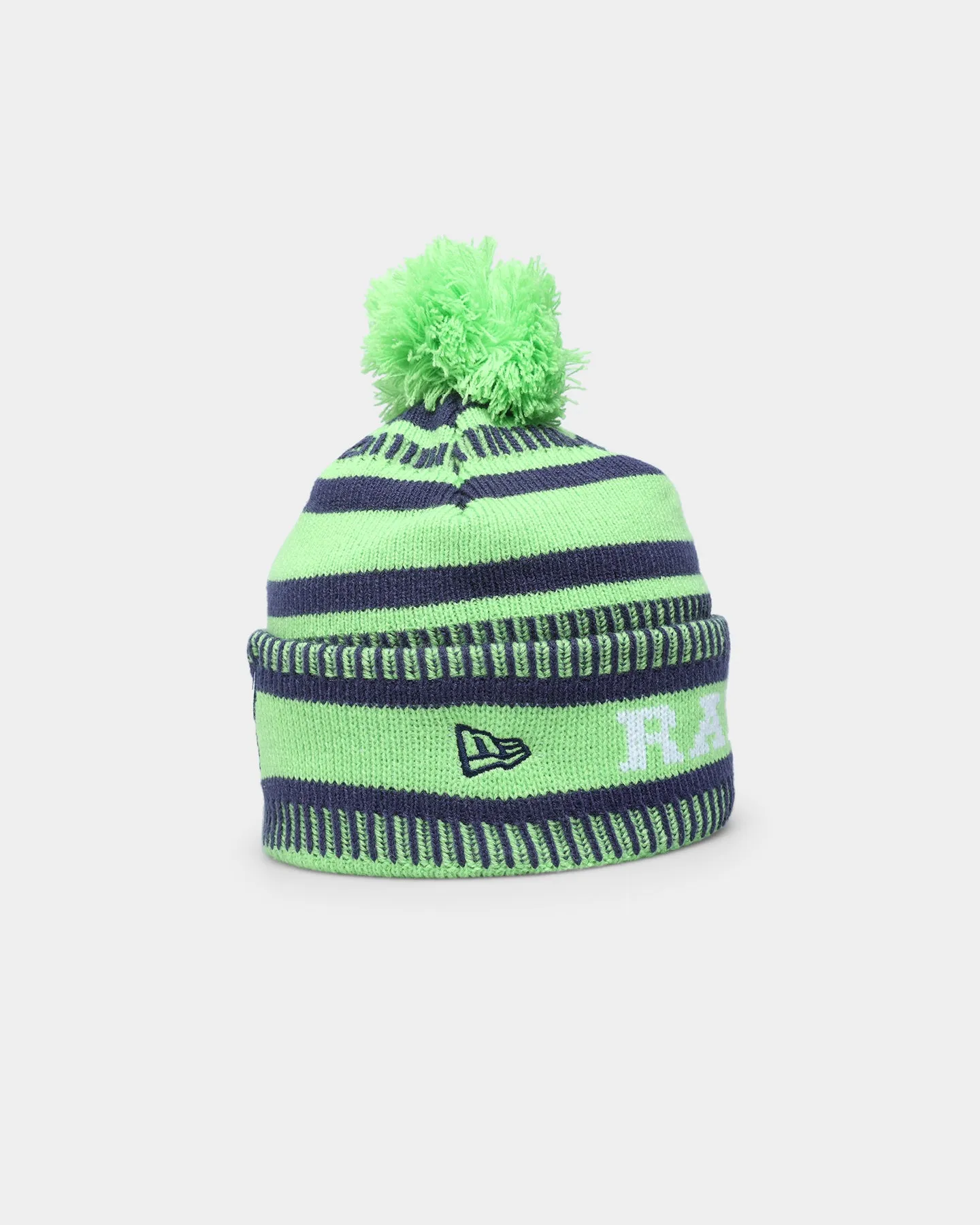 New Era Canberra Raiders NRL Kick Off 2022 Pom Wordmark Beanie Bright Green