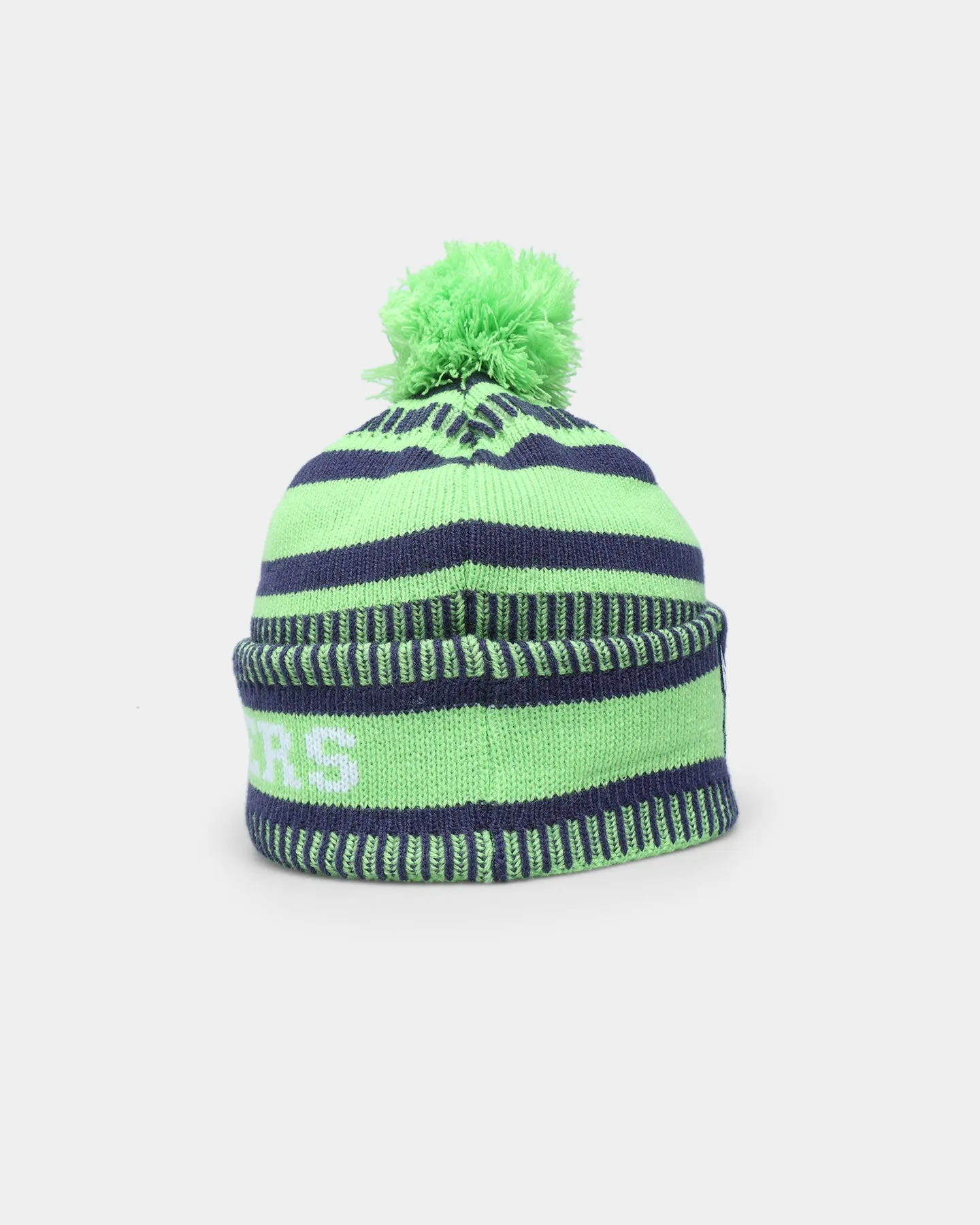 New Era Canberra Raiders NRL Kick Off 2022 Pom Wordmark Beanie Bright Green