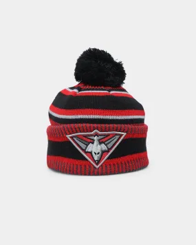 New Era Essendon Bombers AFL Opening Bounce 2022 Pom Wordmark Beanie Black