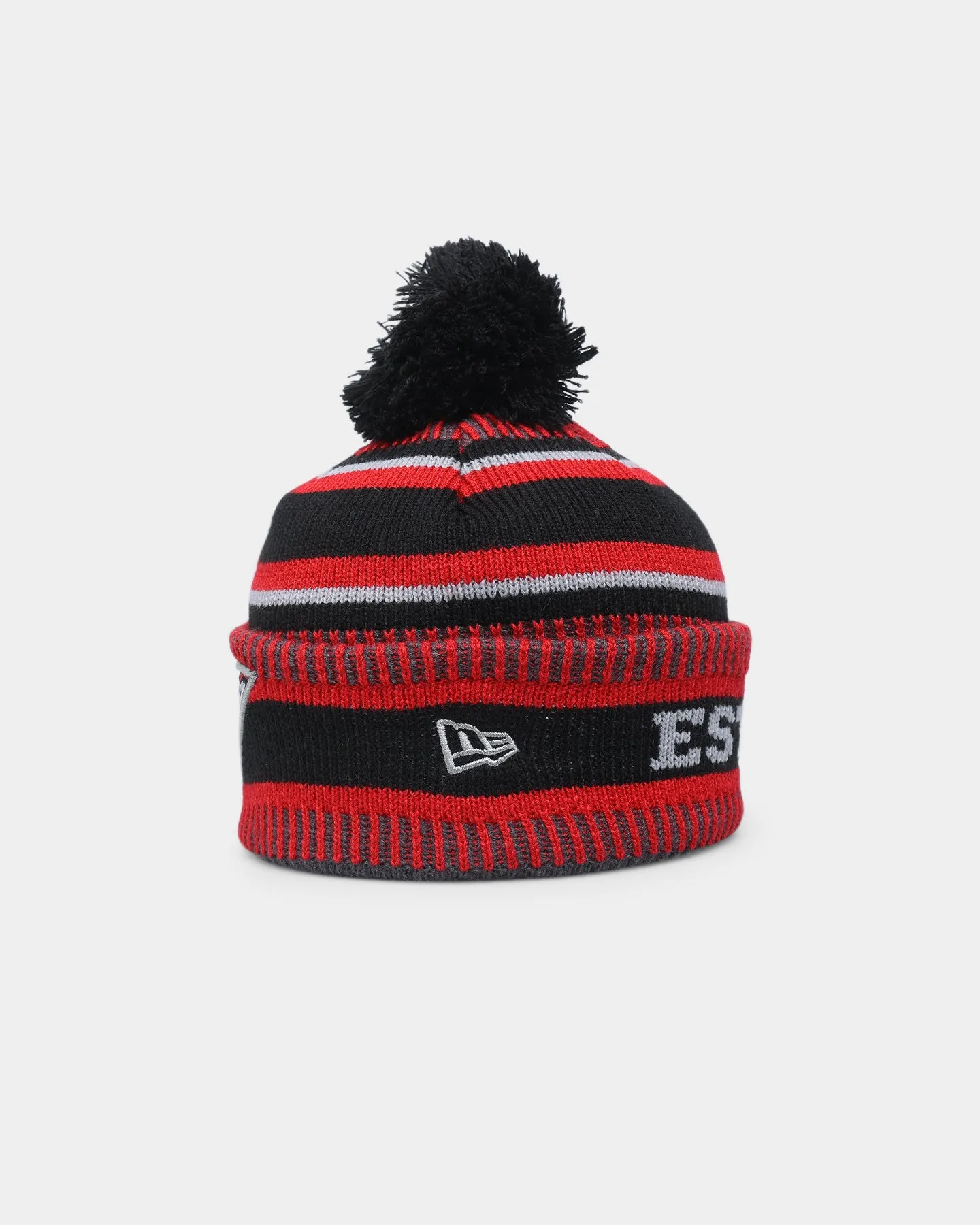 New Era Essendon Bombers AFL Opening Bounce 2022 Pom Wordmark Beanie Black