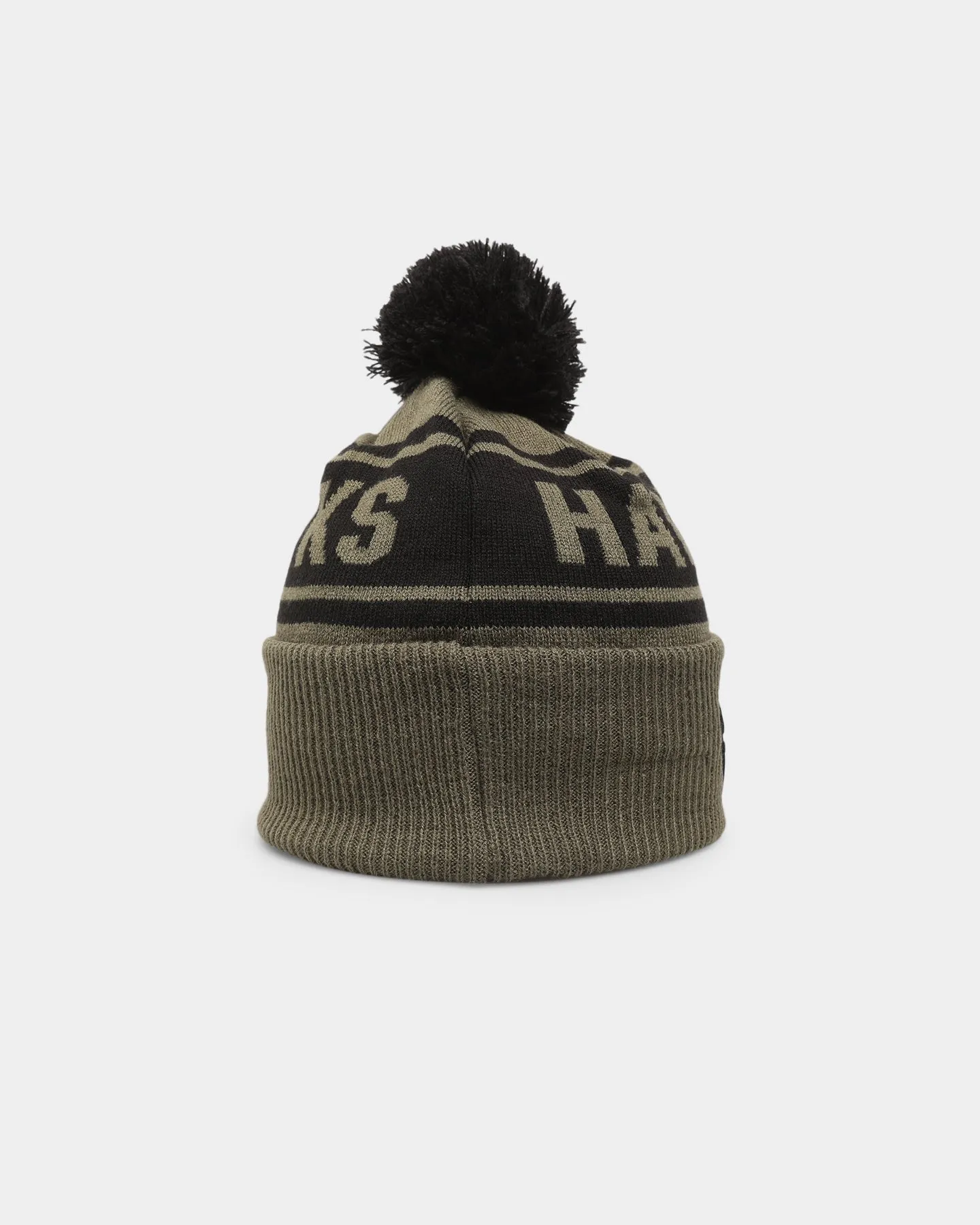 New Era Hawthorn Hawks 'AFL '22 Olive' Pom Knit Beanie Green