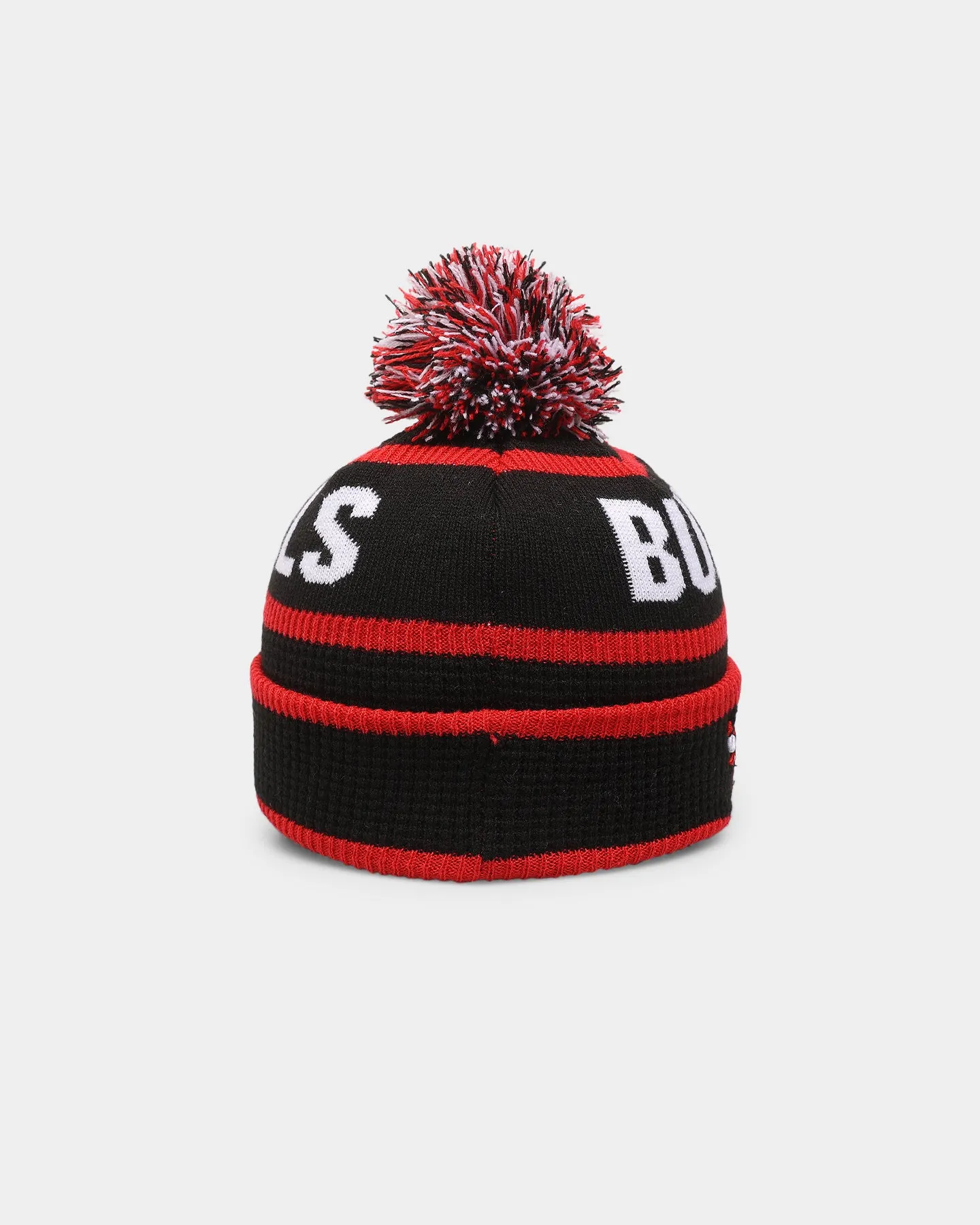 New Era Kids' Chicago Bulls Pom Waffle Knit Beanie Original Team Colours