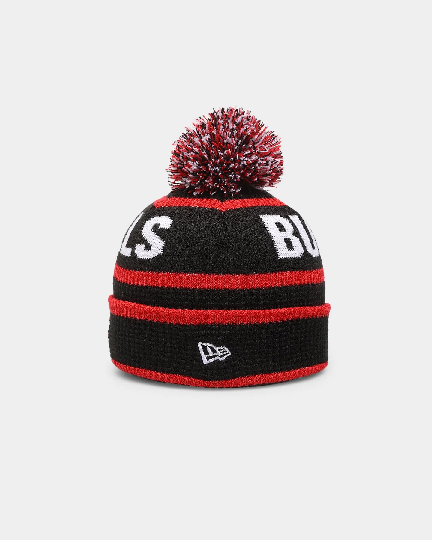 New Era Kids' Chicago Bulls Pom Waffle Knit Beanie Original Team Colours