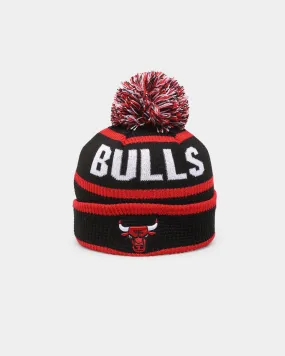 New Era Kids' Chicago Bulls Pom Waffle Knit Beanie Original Team Colours