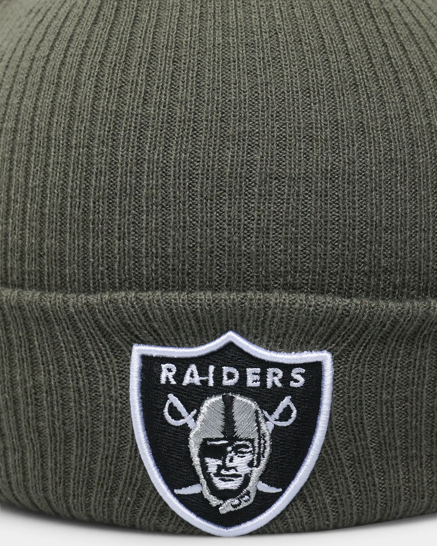 New Era Las Vegas Raiders Pom Knit Beanie Olive