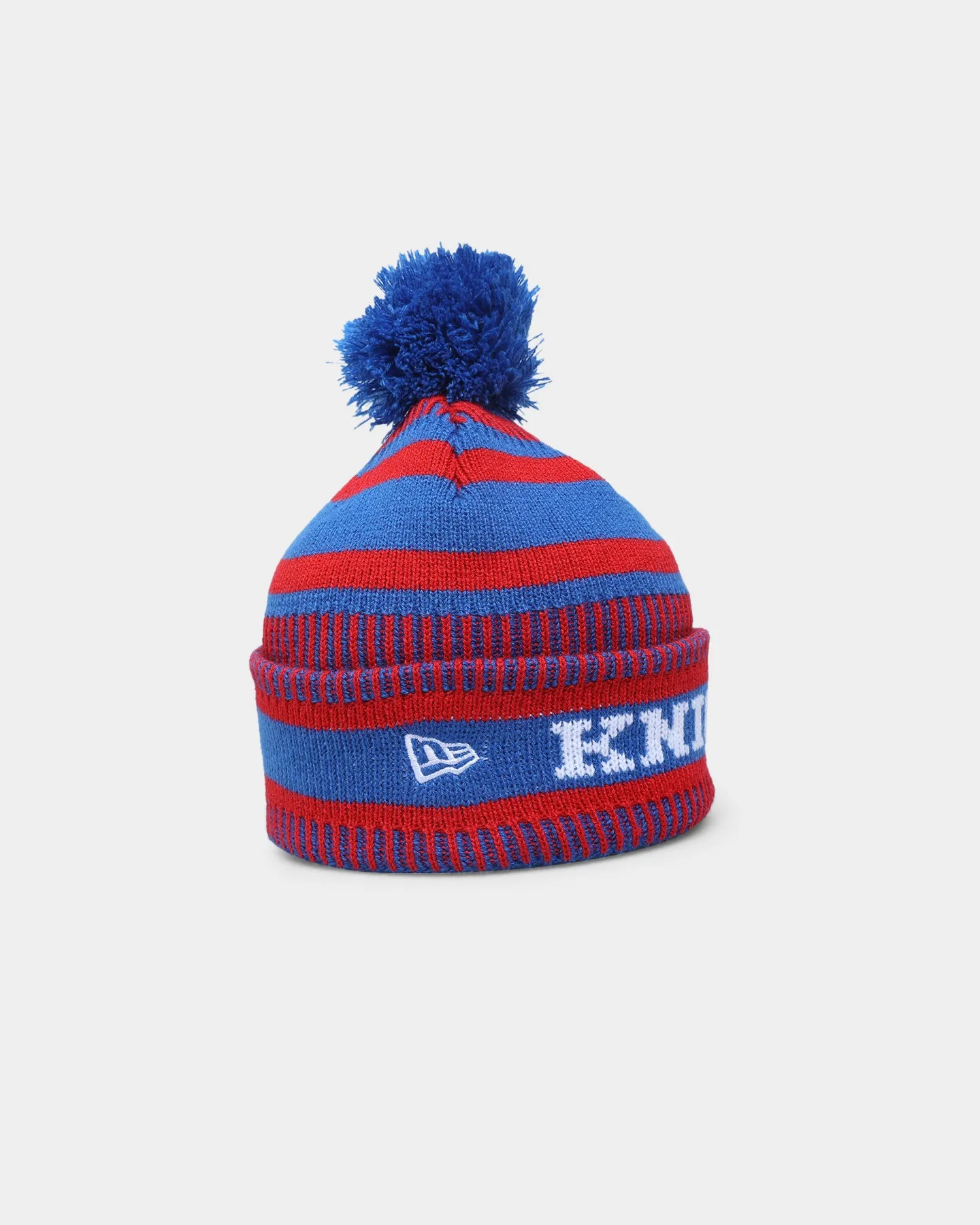 New Era Newcastle Knights NRL Kick Off 2022 Pom Wordmark Beanie Medium Blue