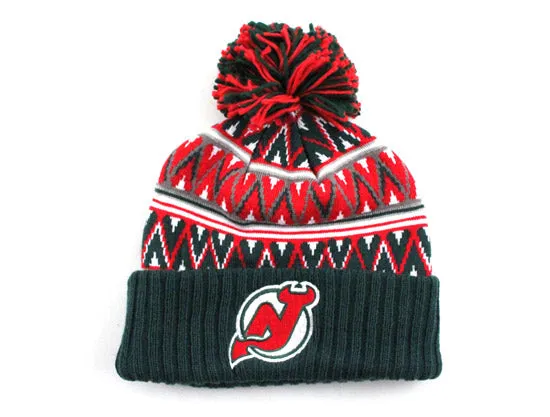 New Jersey Devils Mitchell and Ness Retro Cuffed Knit Beanies (2015)