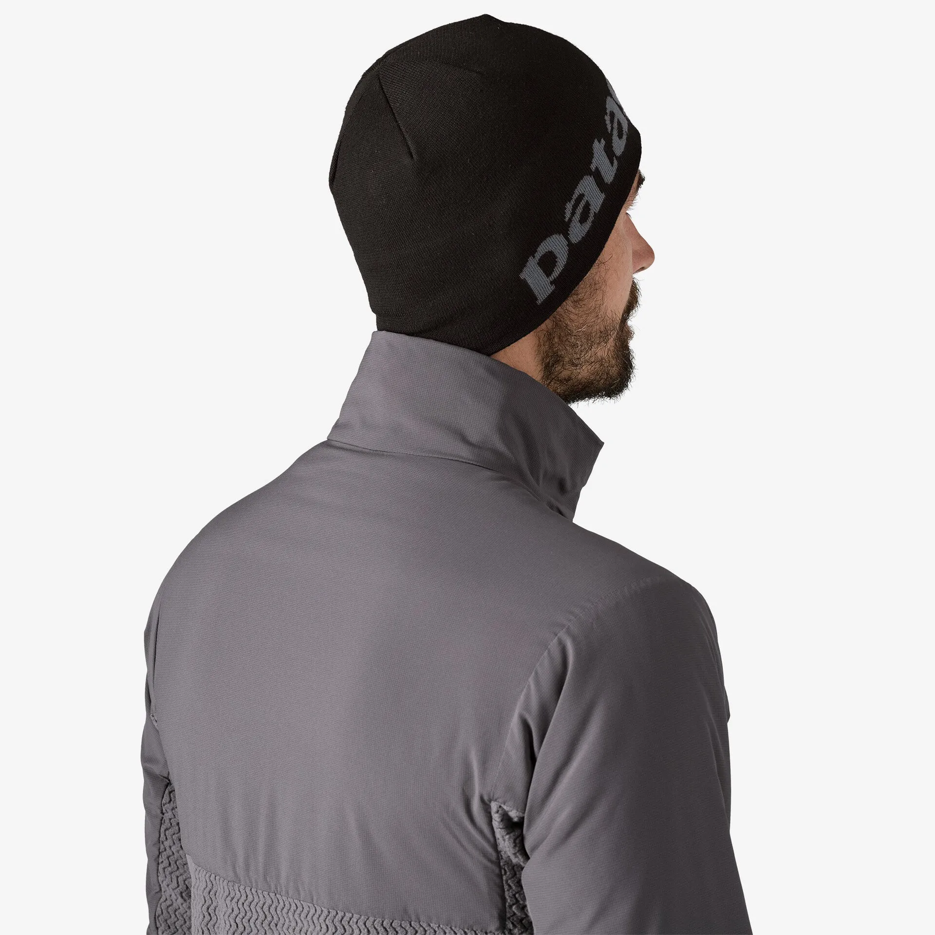 Patagonia Beanie Hat - Logo Belwe: Black