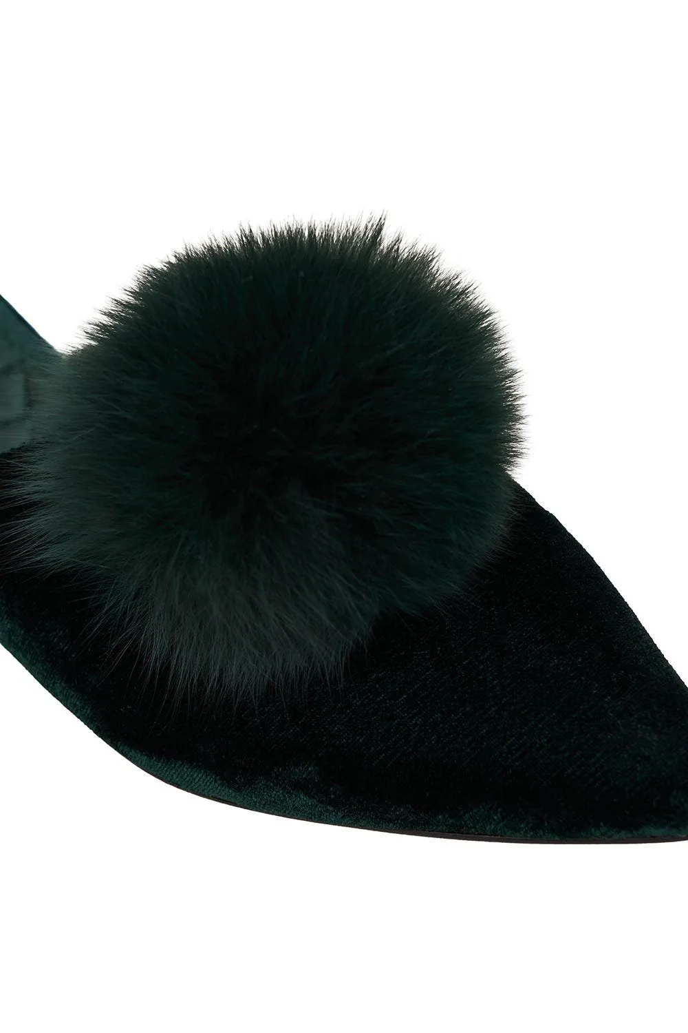 POM POM SLIPPER LUXE EMERALD