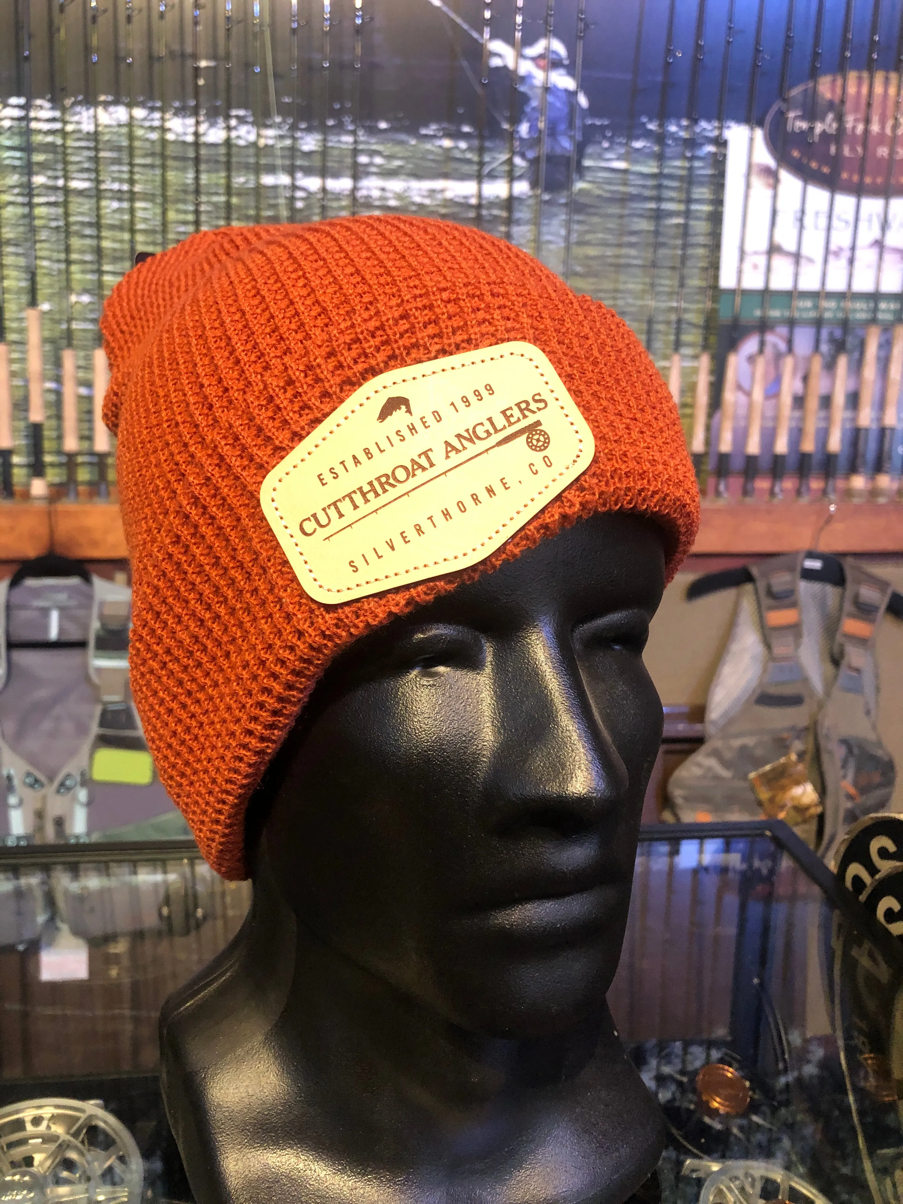 Richardson Sports Beanie With Cutthroat Anglers Leather Patch