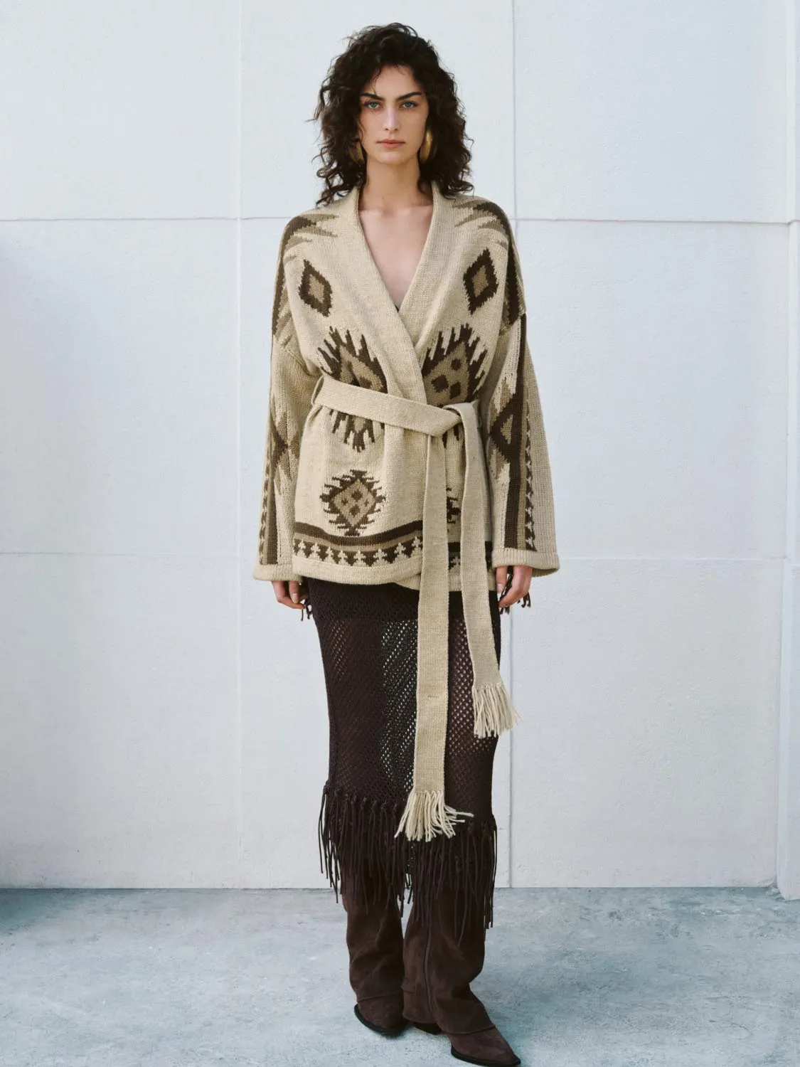 Robe Aztec Knitted Cardigans