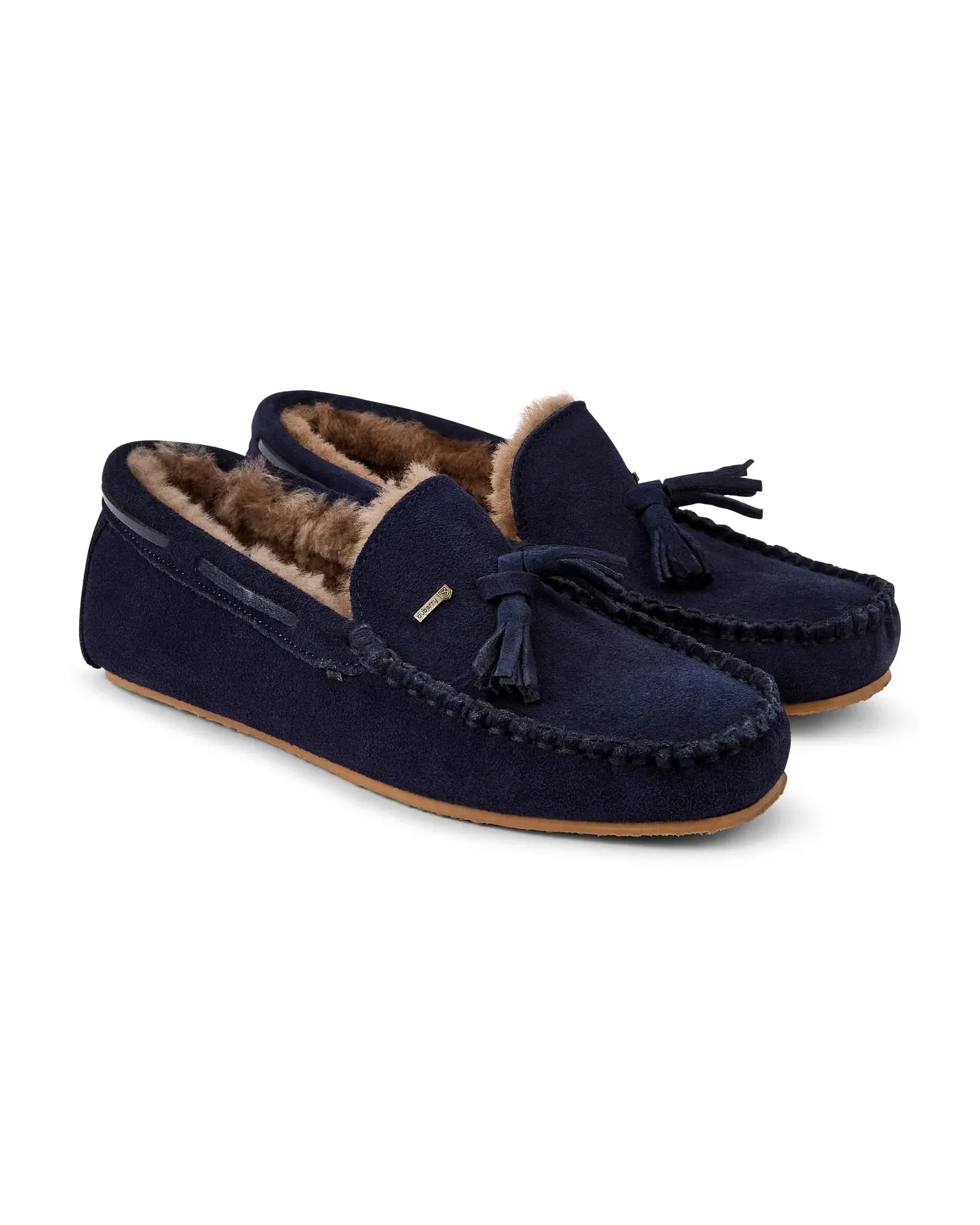 Rosslare Moccasin Slipper - Navy