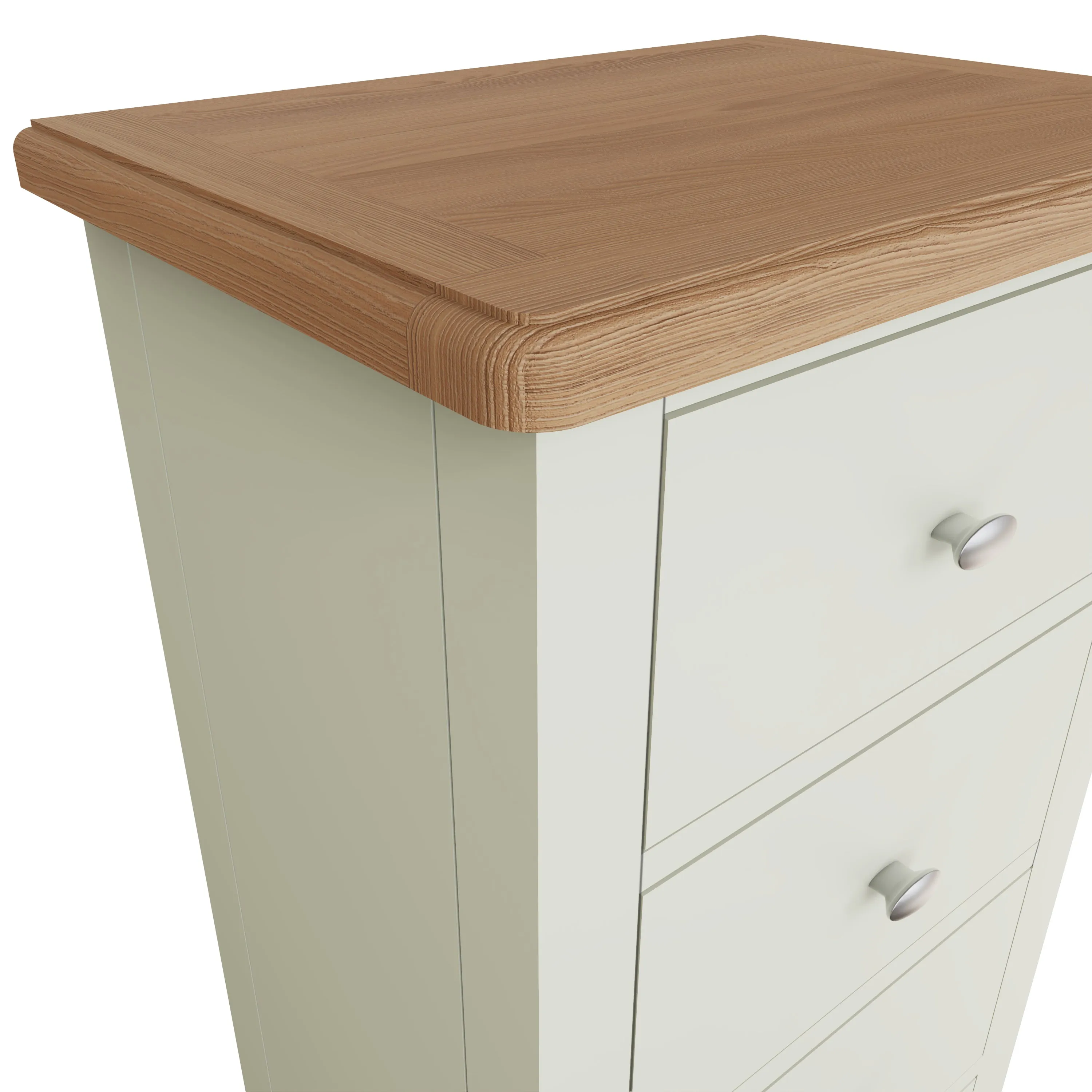 Salisbury Pure White Chest of 5 Drawers - Narrow 50 x 36 x 115 cm